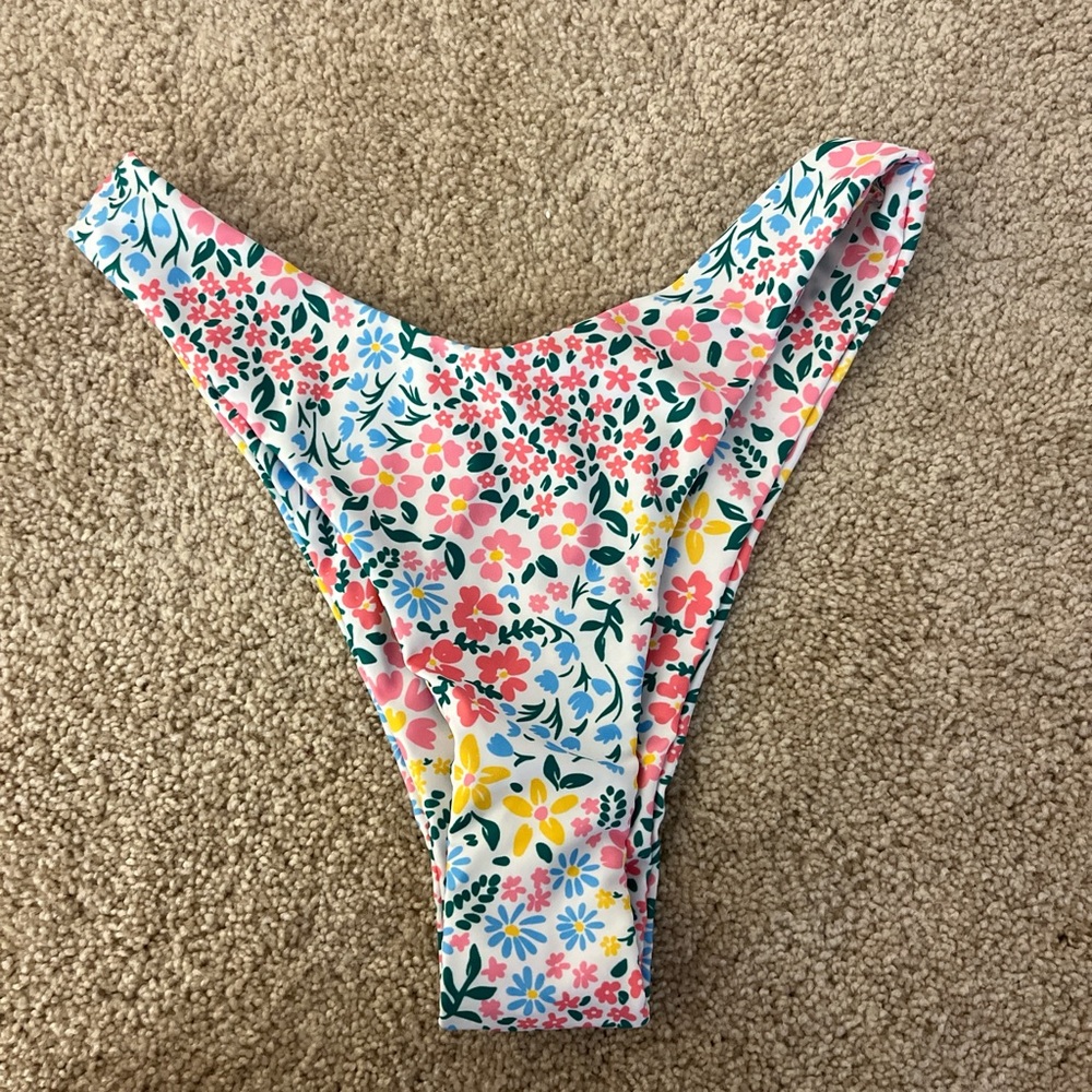 Floral High-Cut Bikini Bottom